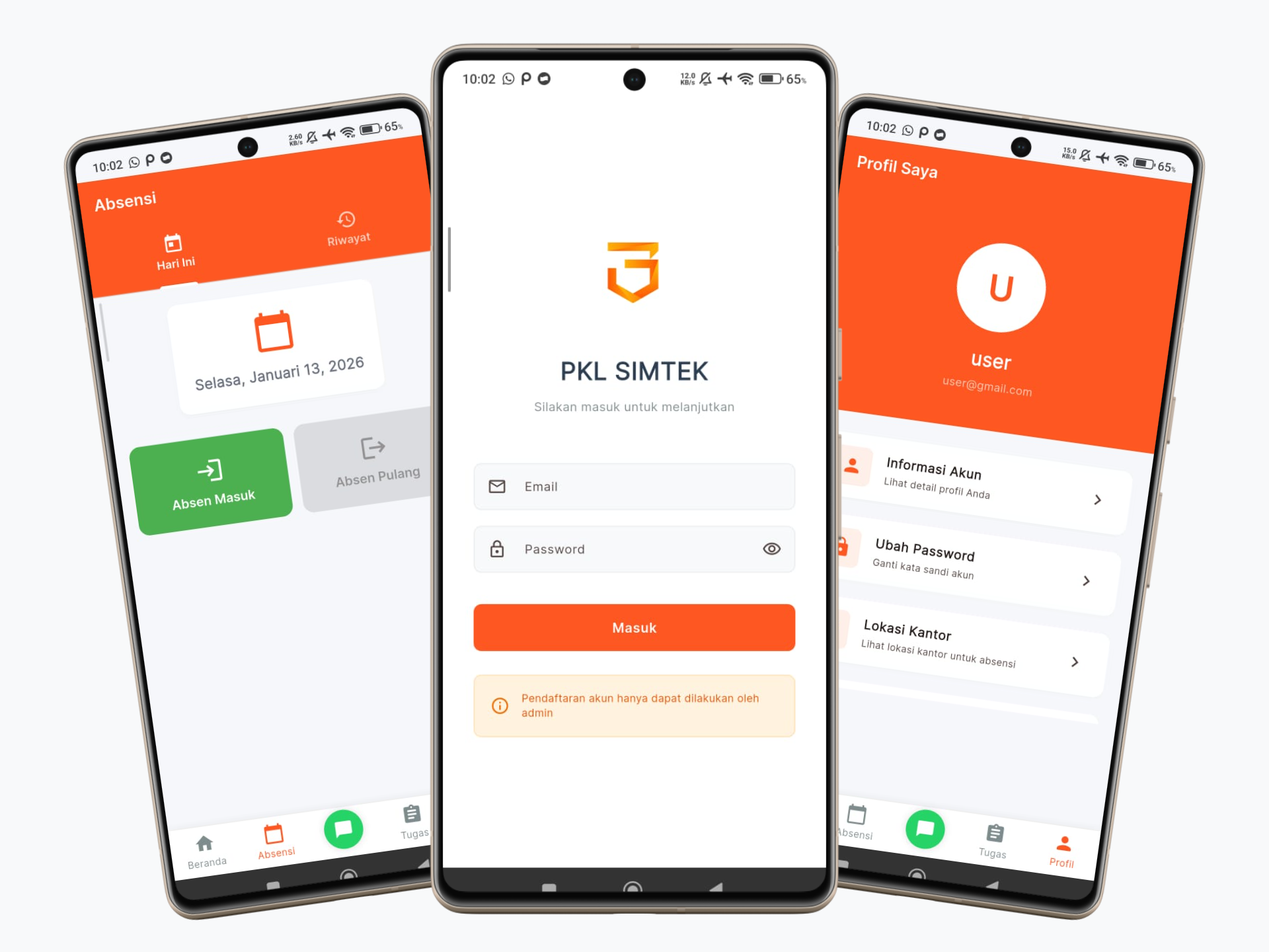 PKL Attendance App Mockup